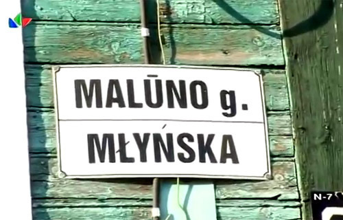 Zerwanie tablicy z polską nazwą ulicy w litewskim reality show wywołało oburzenie | fot. LNK