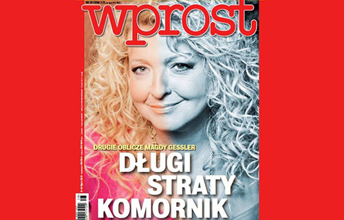 Magda Gessler na okładce tygodnika Wprost