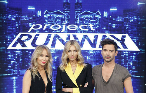 Joanna Przetakiewicz, Marcin Tyszka i Anja Rubik w programie "Project Runway" | fot. TVN