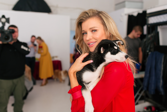Joanna Krupa na planie programu "Misja pies" | fot. TVN