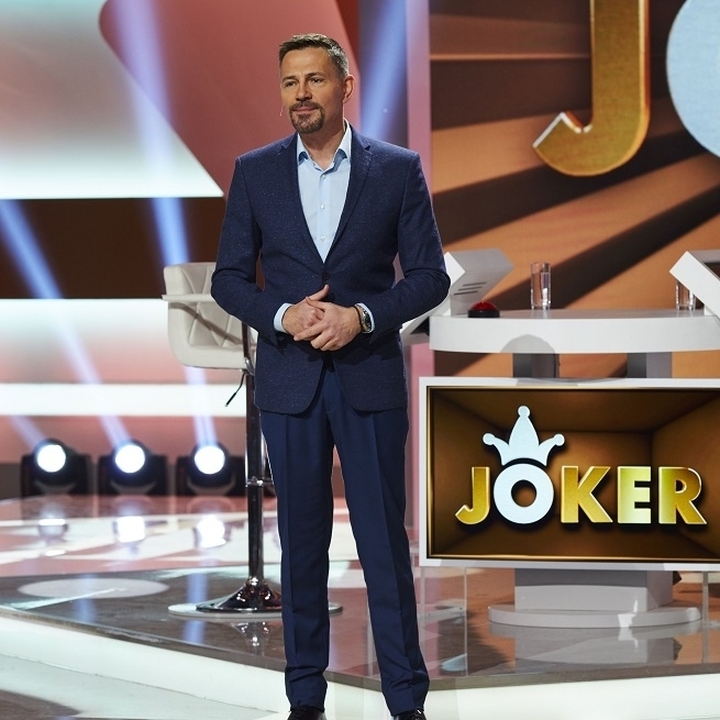 Krzysztof Ibisz jako prowadzący teleturniej "Joker" | fot. Polsat